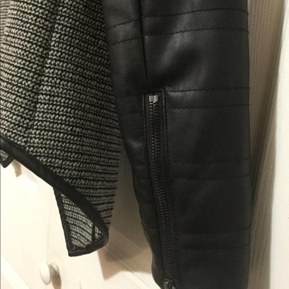 Bagatelle Collection Tweed and Faux Leather Jacket - Picture 7 of 8